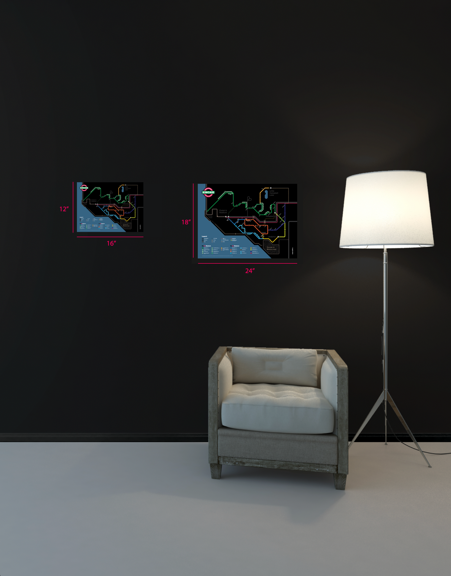 24"x18" Singletrack "Transit System" Poster