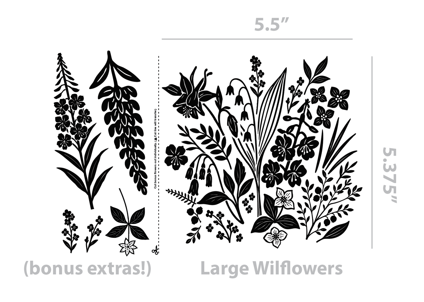 Large Wildflower Decal Pack