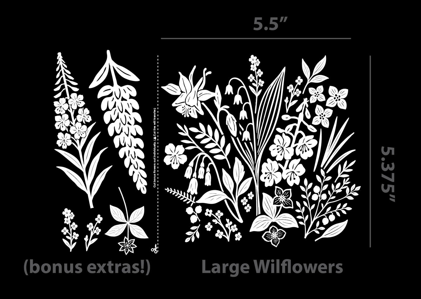 Large Wildflower Decal Pack