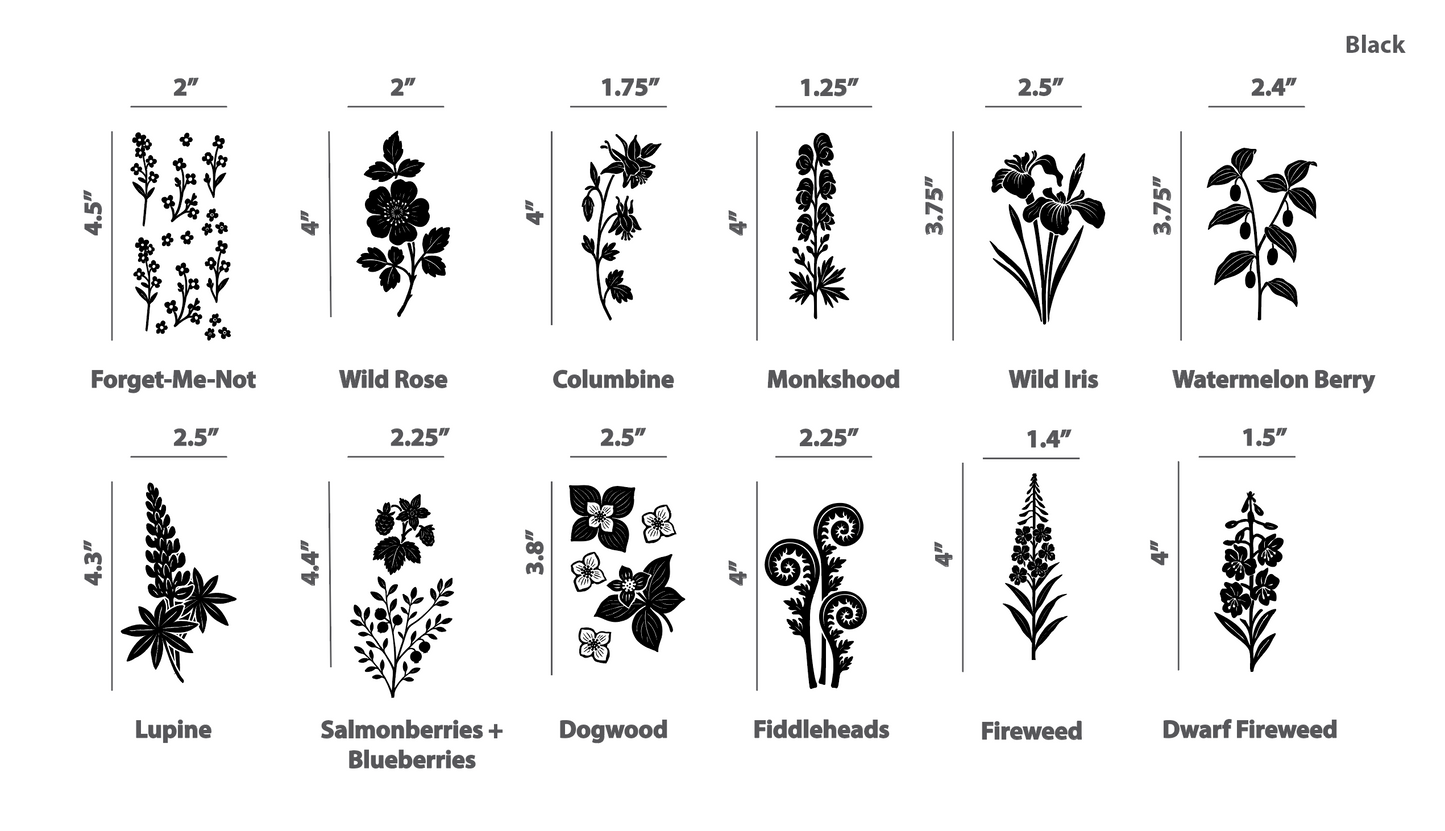 Individual Wild Flowers