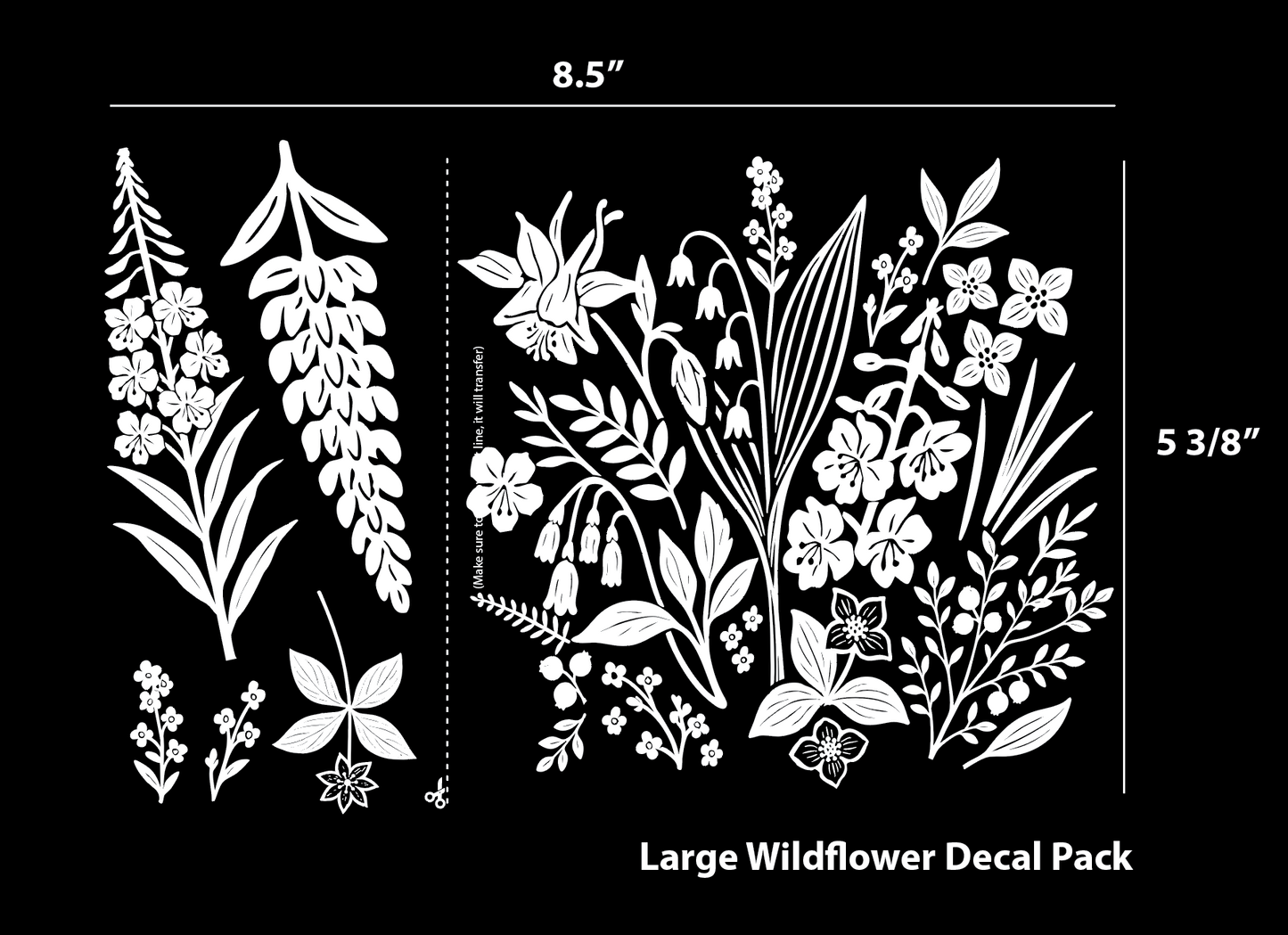 Large Wildflower Decal Pack