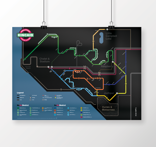 24"x18" Singletrack "Transit System" Poster