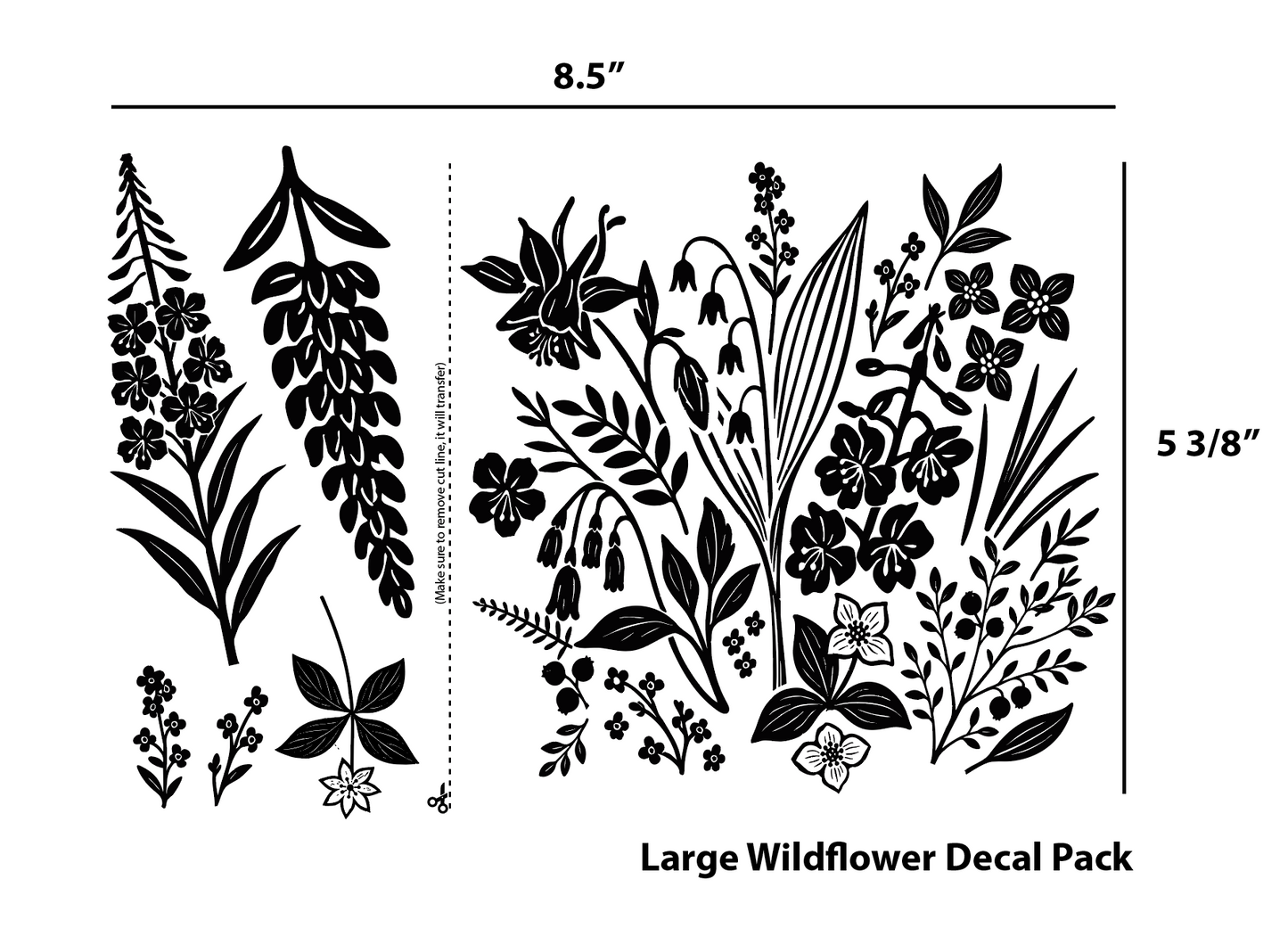 Large Wildflower Decal Pack