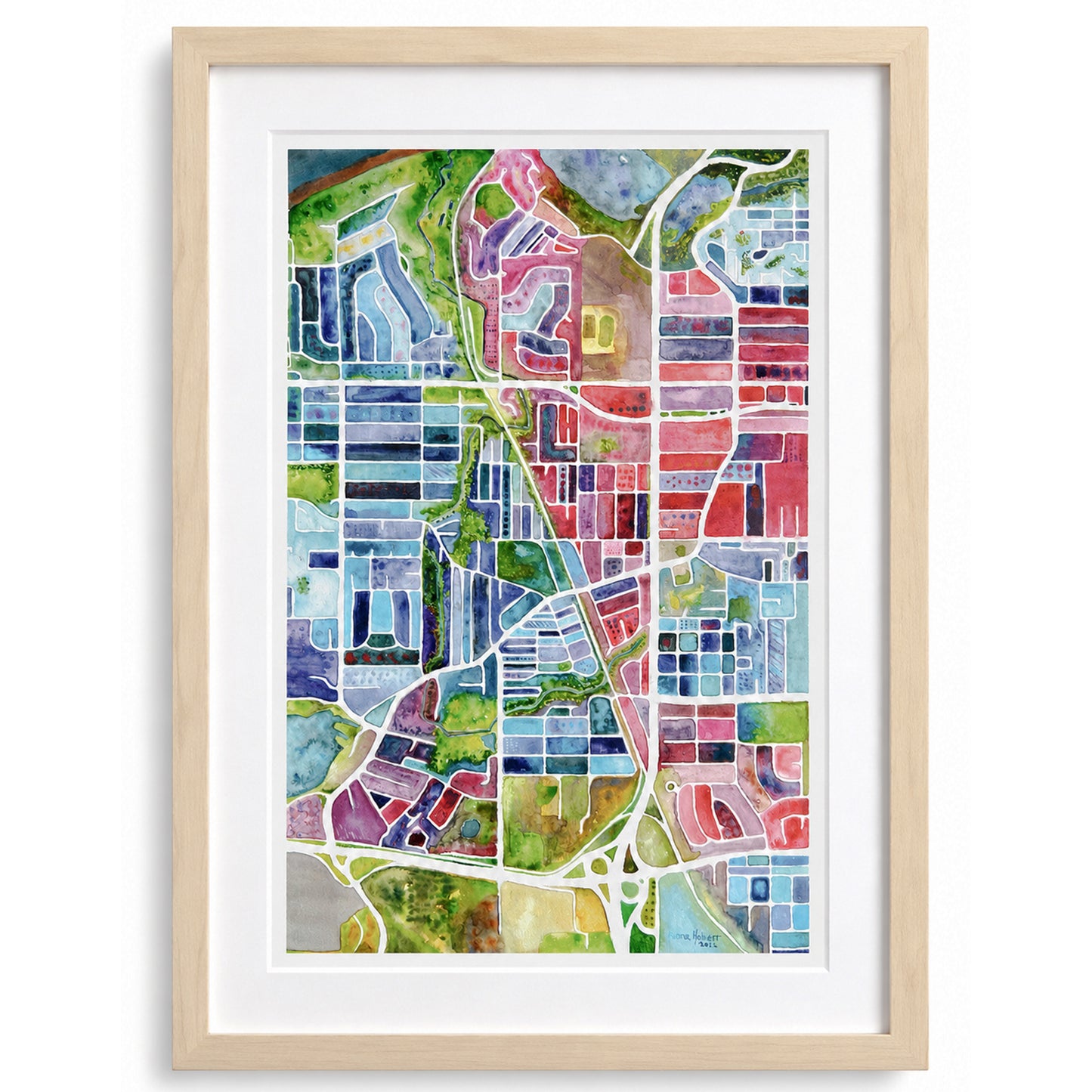 Spenard Watercolor Map