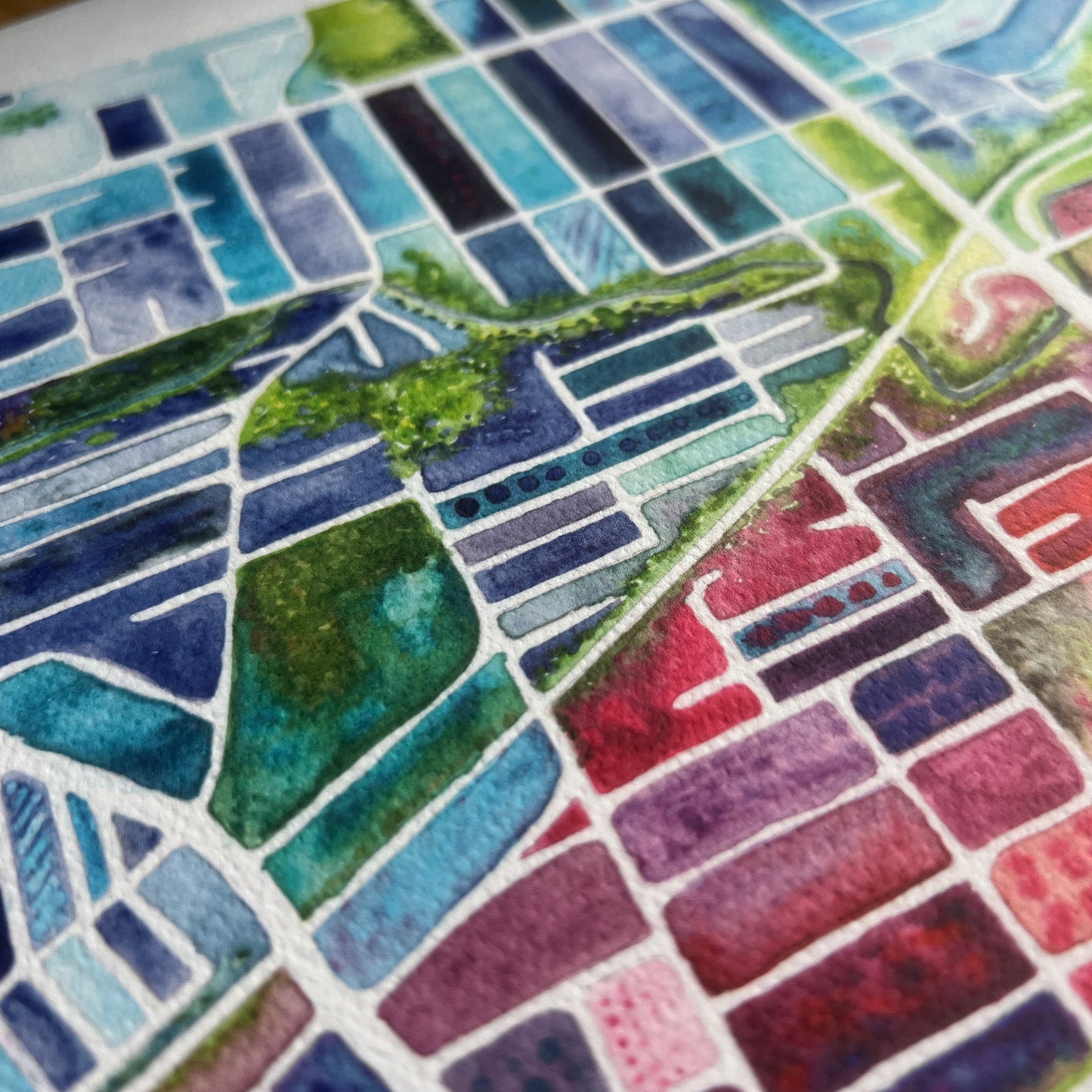 Spenard Watercolor Map